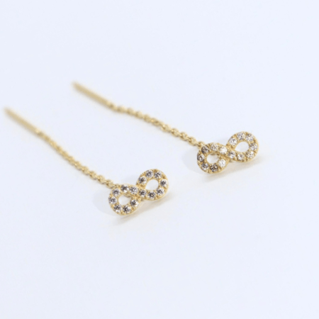 Cercei "Golden Infinity" din Aur Galben 14k