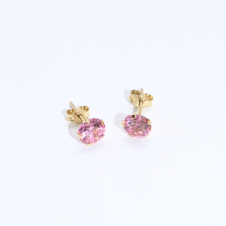Cercei "Blush Radiance" din Aur Galben 14k