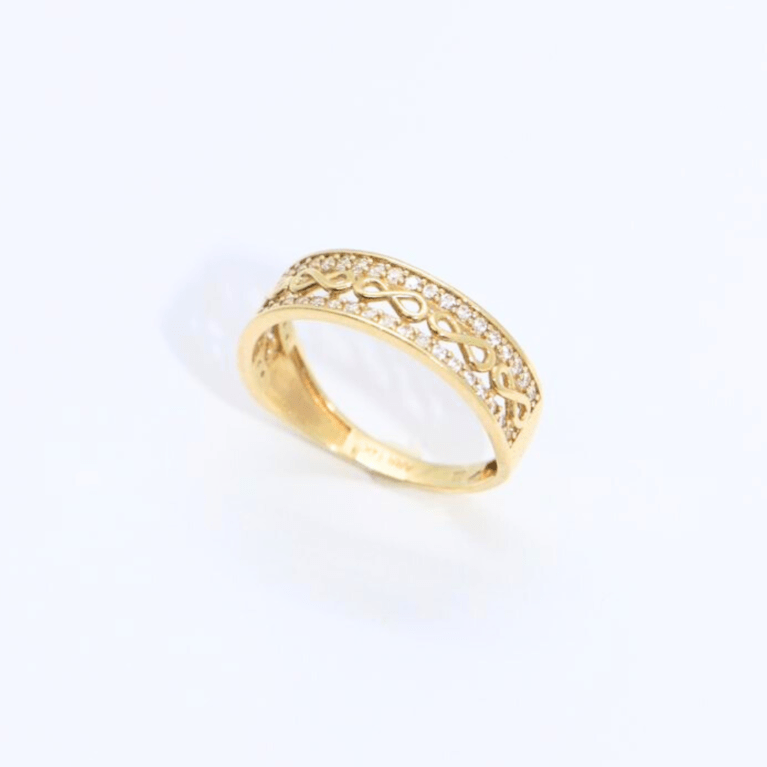 Inel "Infinite Glow" din Aur Galben 14k Mărimea 14