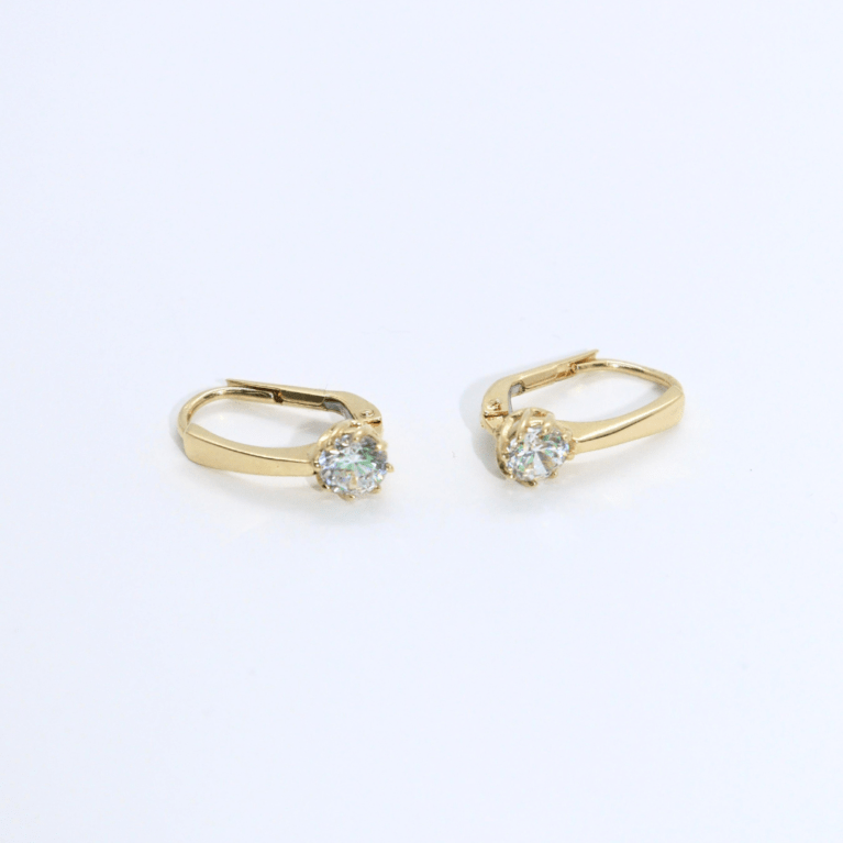 Cercei "Golden Radiance" din Aur Galben 14k
