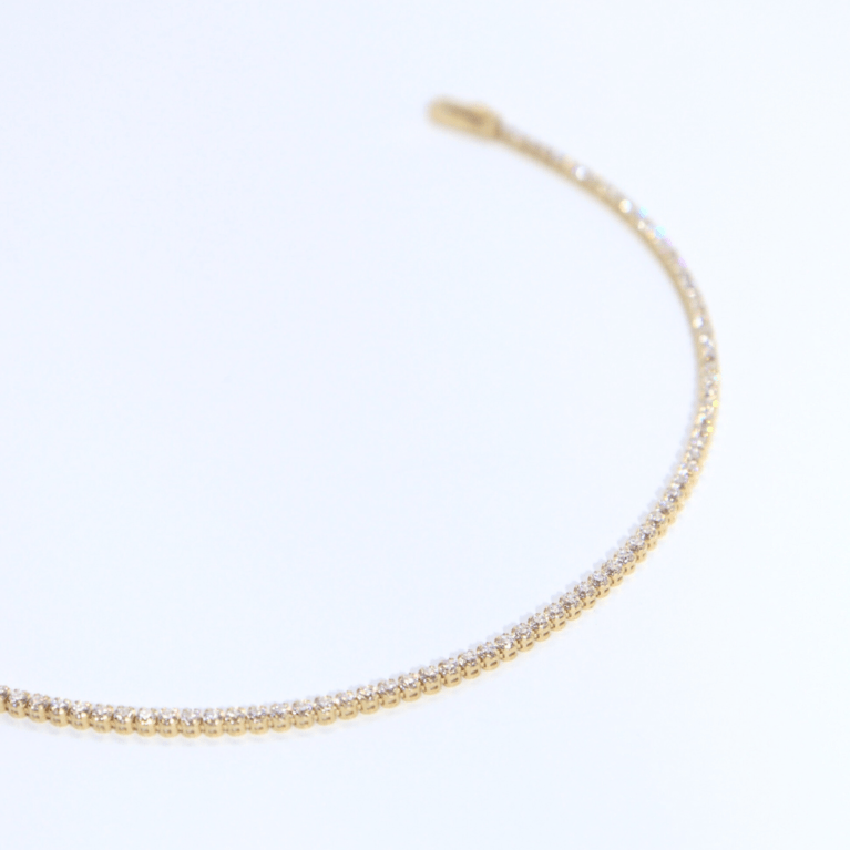 Brățară „Celestial Sparkle” din Aur Galben 14k Mărimea 17.5