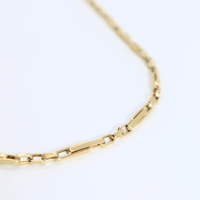 Lanț "Golden Strength" din Aur Galben 14k Mărimea 55