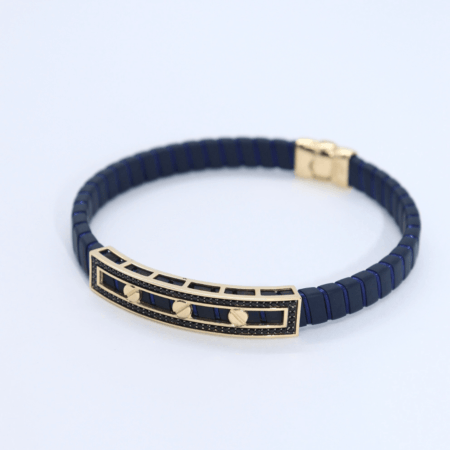 Brățară „Azure Knight” din Aur Galben 14k