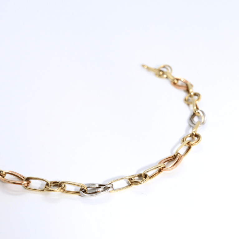 Brățară „Refined Grace” din Aur Mixt 14k Mărimea 19