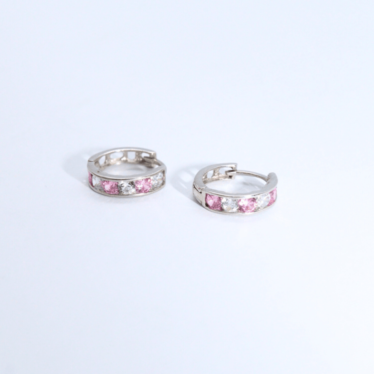 Cercei „Moonlit Bloom” din Aur Alb 14k
