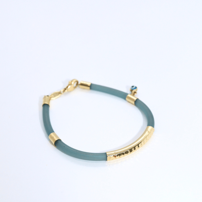 Brățară „Blue Charm” din Aur Galben 14k Mărimea 14