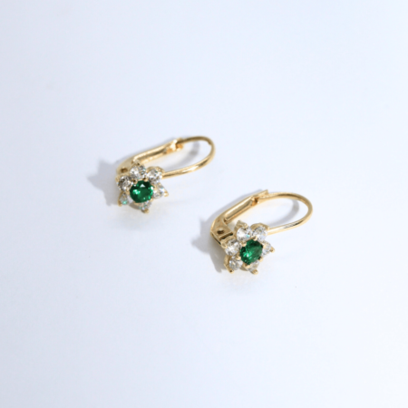 Cercei „Floral Serenity” din Aur Galben 14k