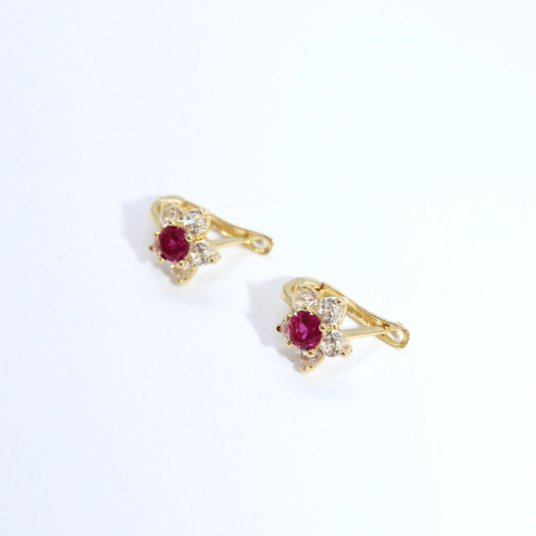 Cercei „Floral Glow” din Aur Galben 14k